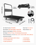 Heavy-Duty Folding Platform Truck 1000 lb, 35 x 23 in Flatbed Cart – image 1