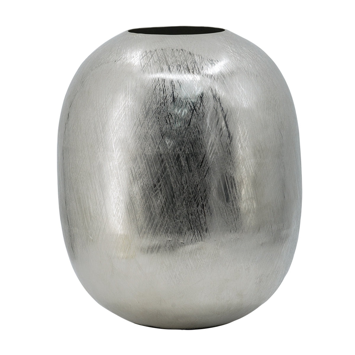 Silver Streak Aluminum Vase, 13 Inch Decorative Table Vase – image 2
