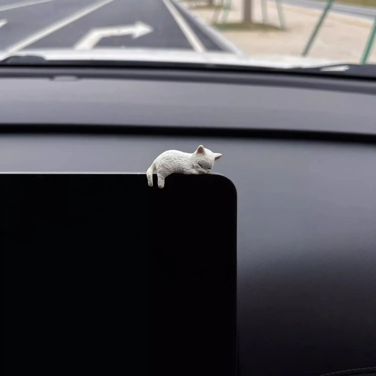 Sleeping Cat Dashboard Ornaments 4 Pack - Cute Car Decor