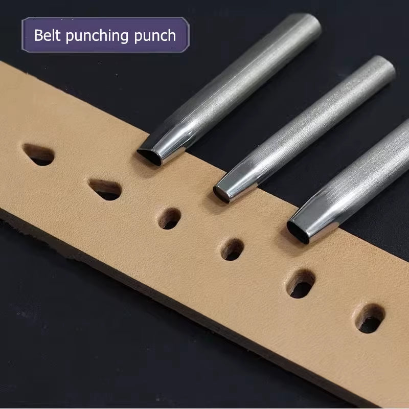 DC53 Steel Belt Hole Punch for Leathercraft Oval and Teardrop – image 2