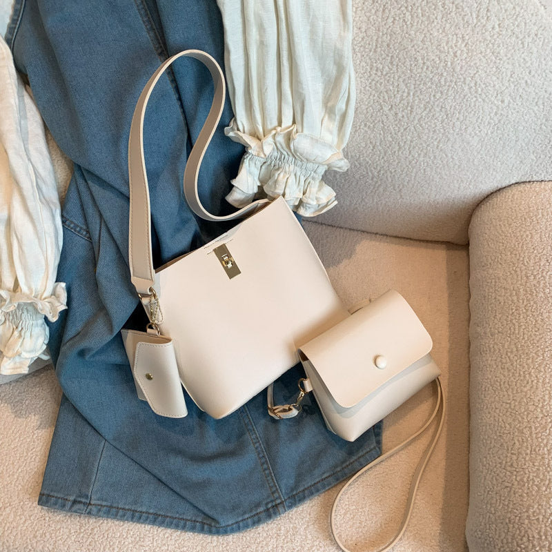 Crossbody Bag Set – 3-Piece PU Leather Flap Shoulder Bag – image 8
