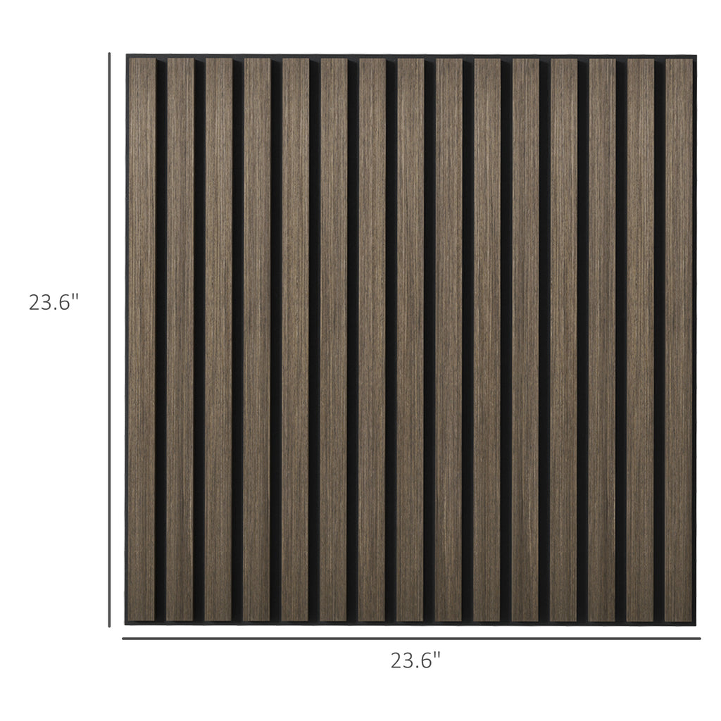 Walnut Wood Slat Acoustic Wall Panels 24 x 24 in, 4 Pack – image 3