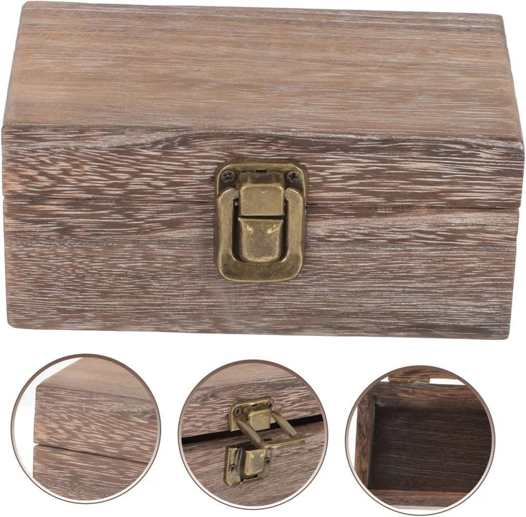 Jewelry Box – Small Wooden Organizer with Lid, Charcoal – image 4