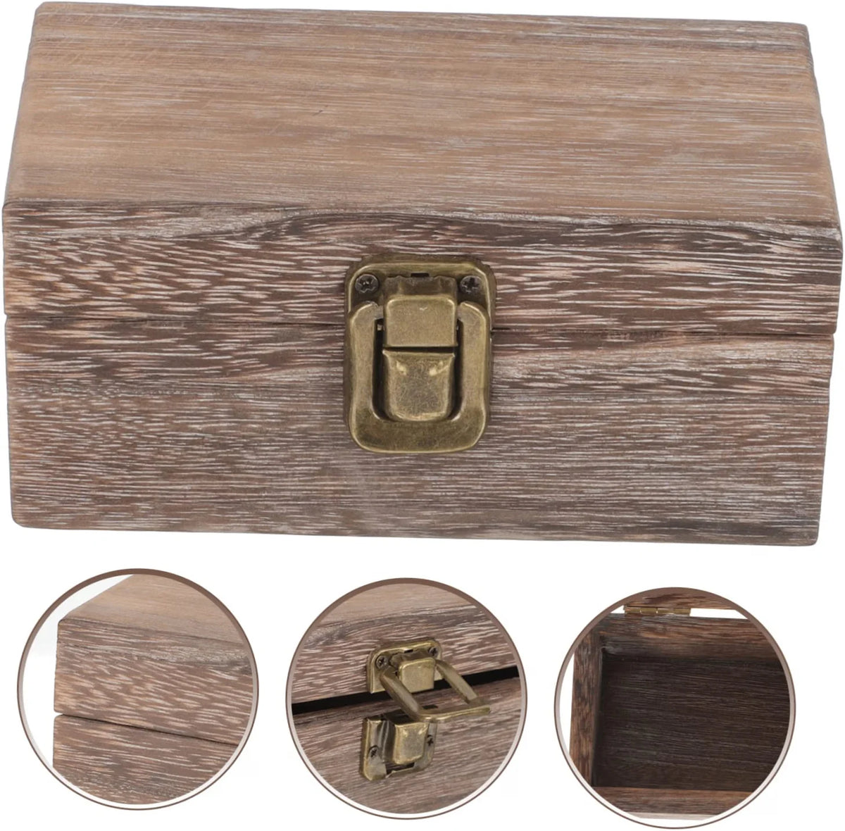 Jewelry Box – Small Wooden Organizer with Lid, Charcoal – image 4