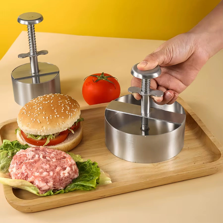 Stainless Steel Burger Press – Adjustable Patty Maker Mold – image 3