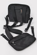 Nylon Sling Bag with Matching Pouch, Black – image 5