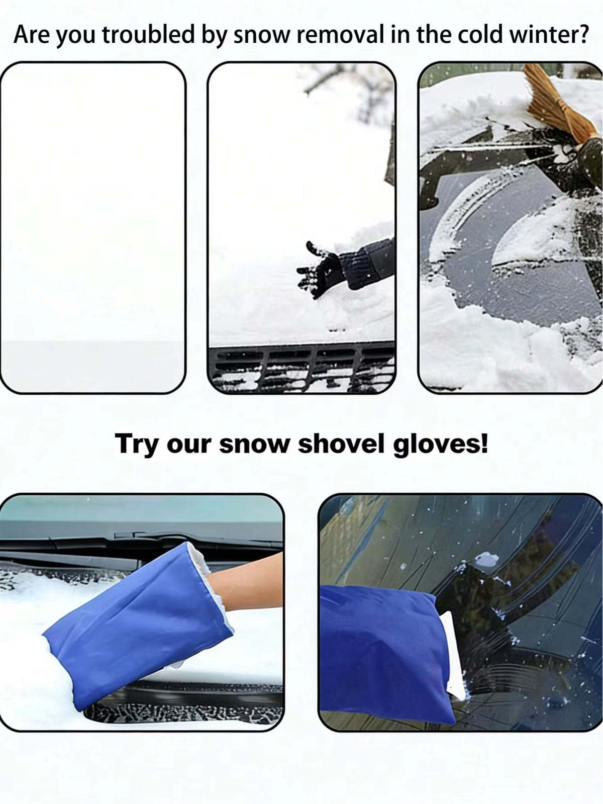 Ice Scraper Glove – Warm Lined Windshield Scraper Mitt – image 5