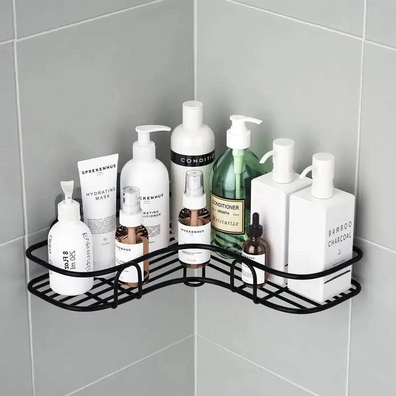 Corner Shower Caddy – Stainless Steel No-Drill Bathroom Shelf – image 4