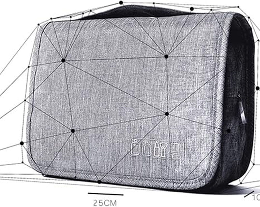 Hanging Toiletry Bag, 300D Oxford Travel Organizer with Hook – image 3