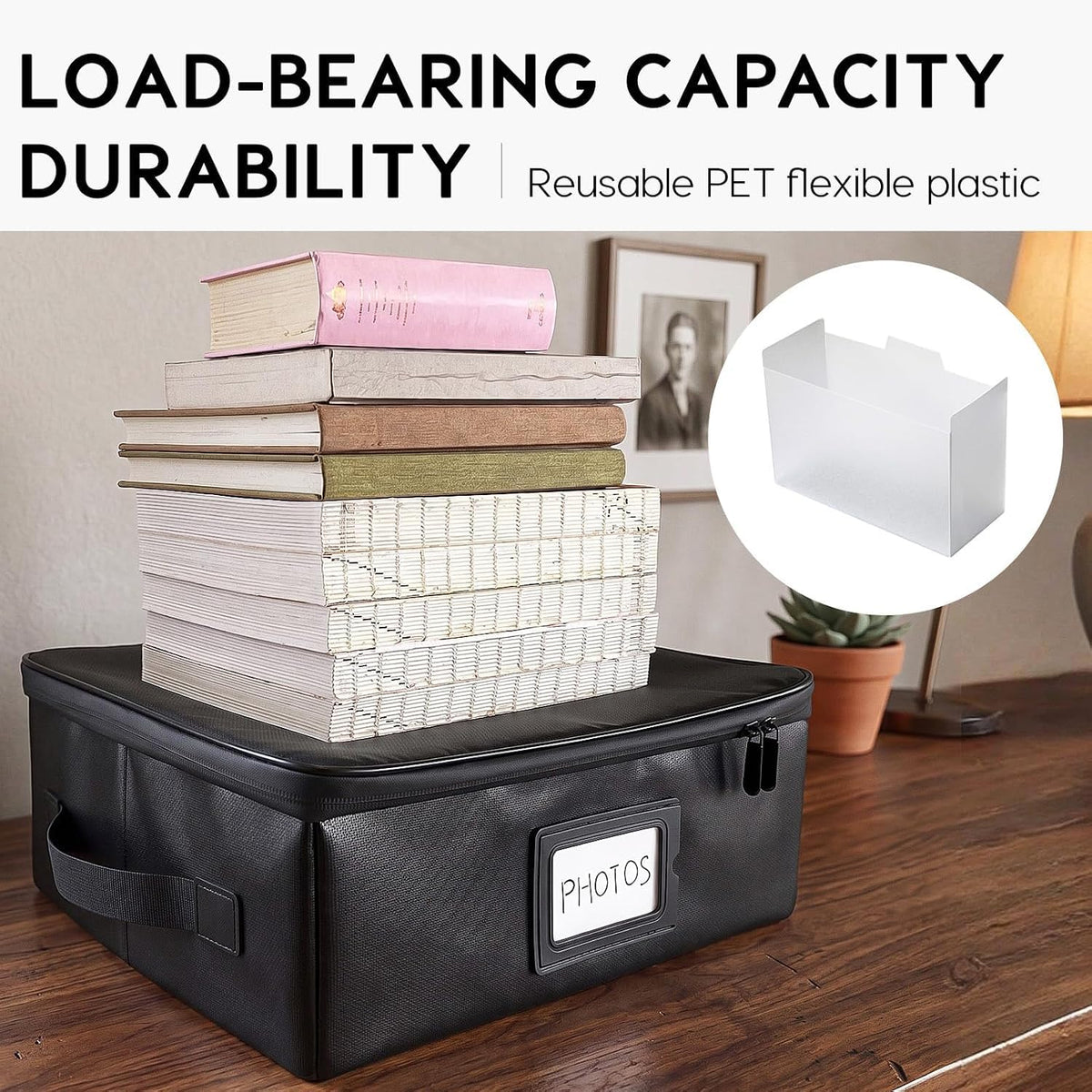 Photo Storage Box Holds 2000 4x6 Photos with Dividers & Labels – image 5