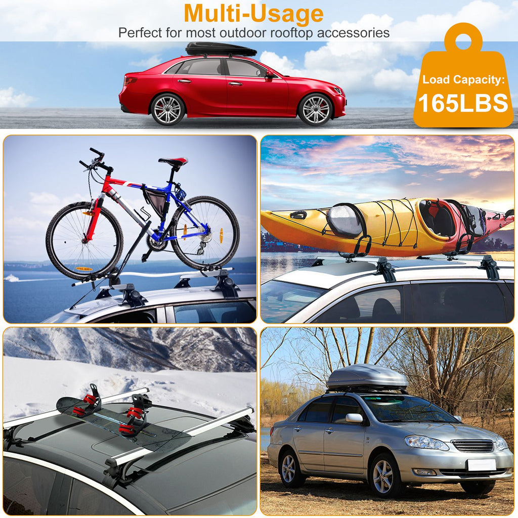 Roof Rack Cross Bars 47 in, Universal Aluminum for Bare Roofs – image 11