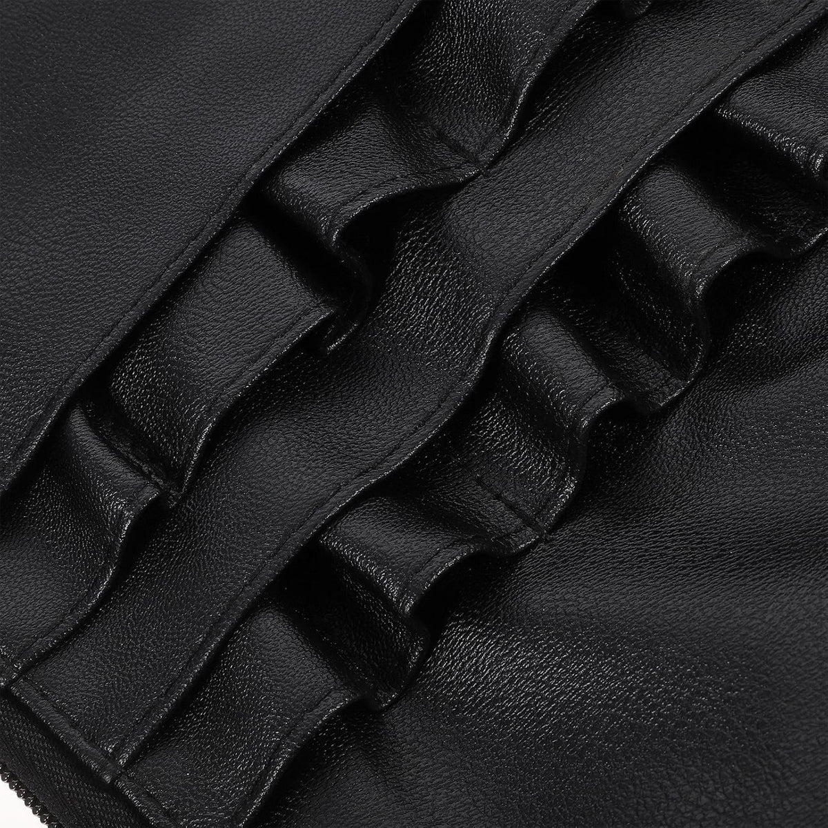 Makeup Brush Bag – PU Leather Brush Organizer with Belt Strap – image 5
