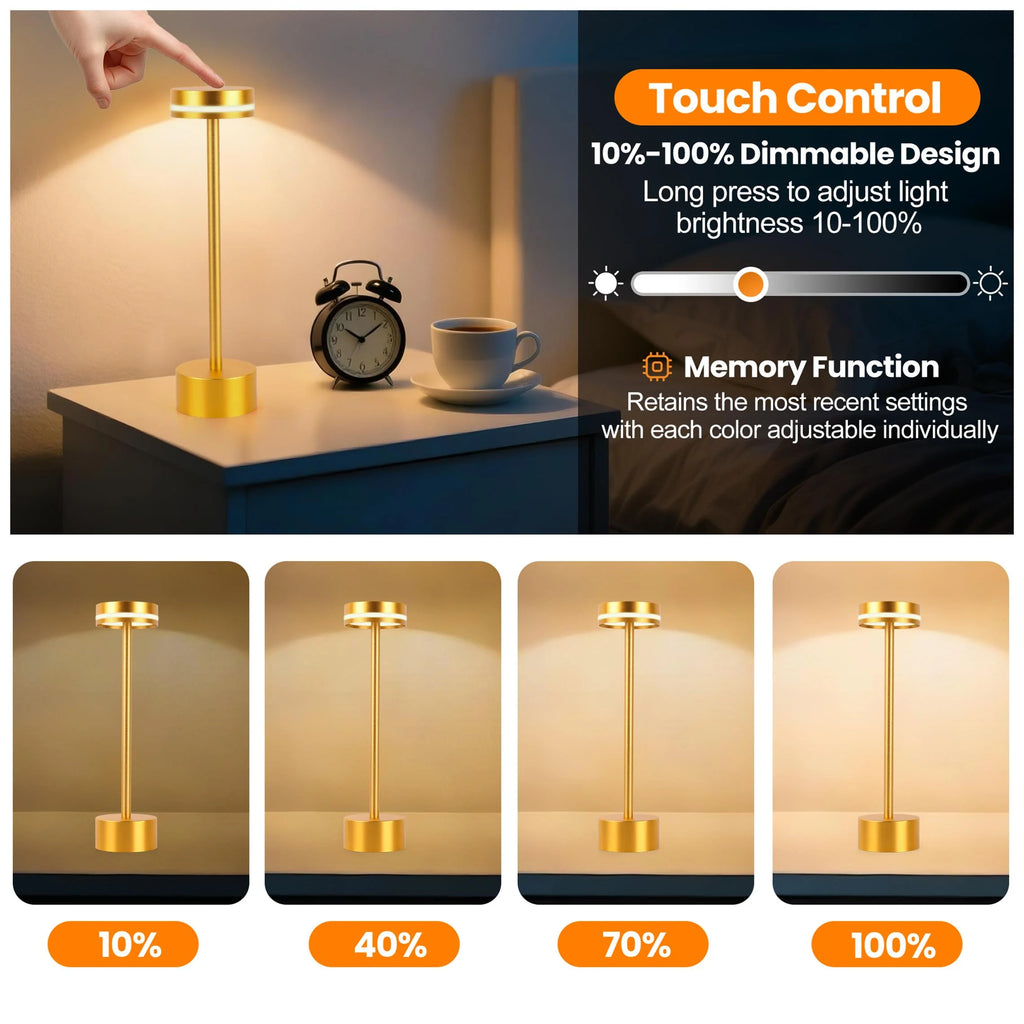 Cordless Table Lamp, Rechargeable 5000mAh LED Touch Lamp – image 7