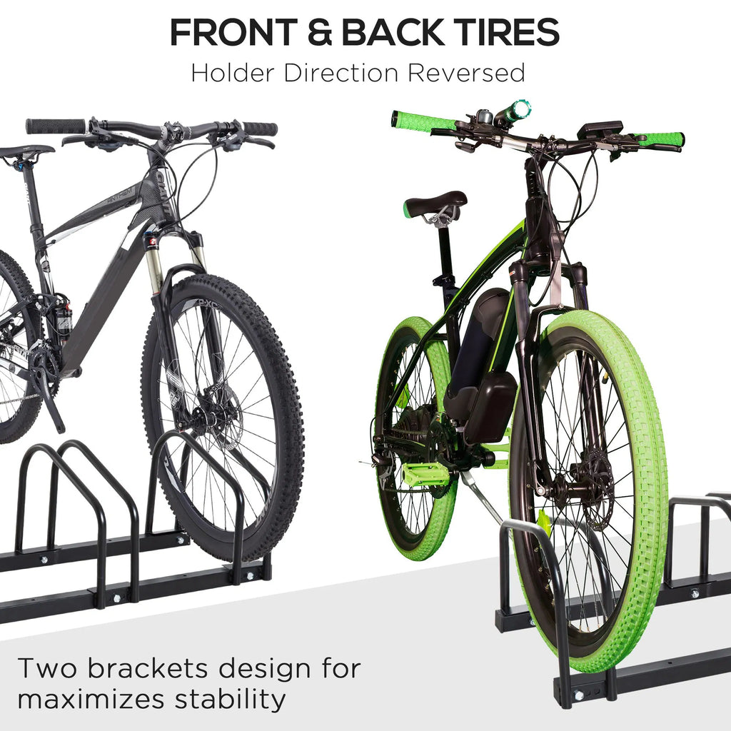Bike Floor Parking Rack for 6 Bikes, Steel Garage Storage Stand – image 6