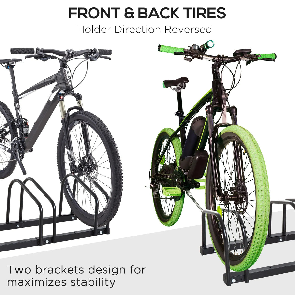 Bike Floor Parking Rack for 6 Bikes, Steel Garage Storage Stand – image 6