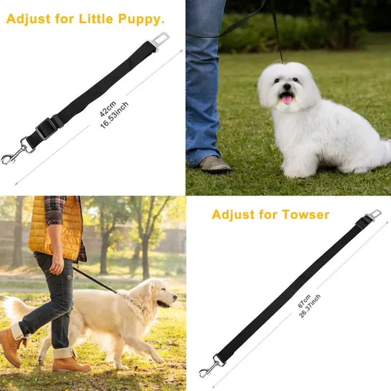 Dog Car Seat Belt Leash, Adjustable 2-Pack Pet Safety Tether – image 7
