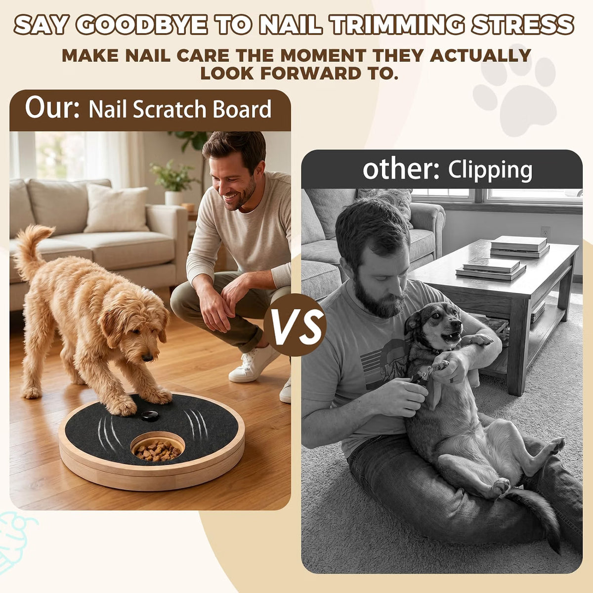 Dog Nail Scratch Board with Treat Box – Adjustable Tension – image 2