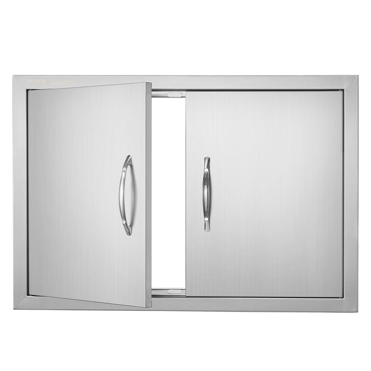 Stainless Steel Double Outdoor Kitchen Access Door 28 x 19 Inch – image 2