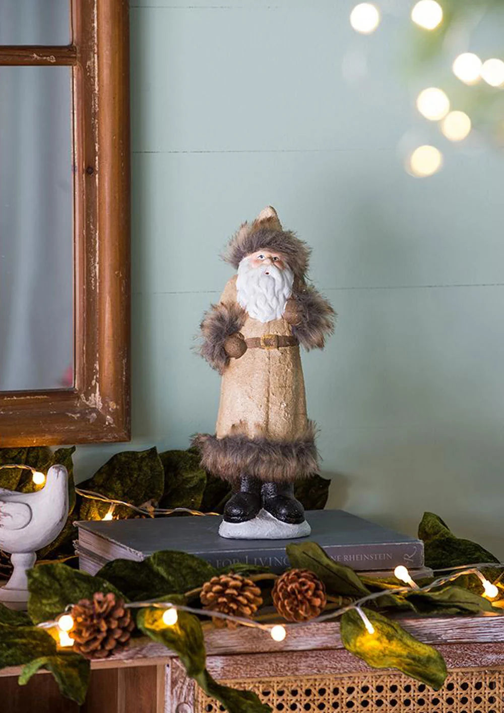 Rustic Santa Figurines 2 Pack, Christmas Table Decorations – image 6