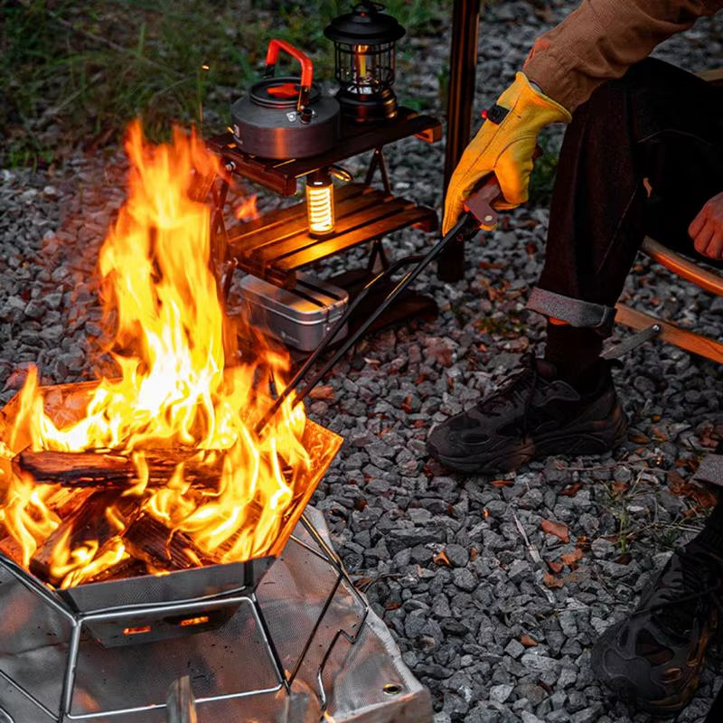Fire Pit Tongs - Log Grabber with Wood Handle – image 3