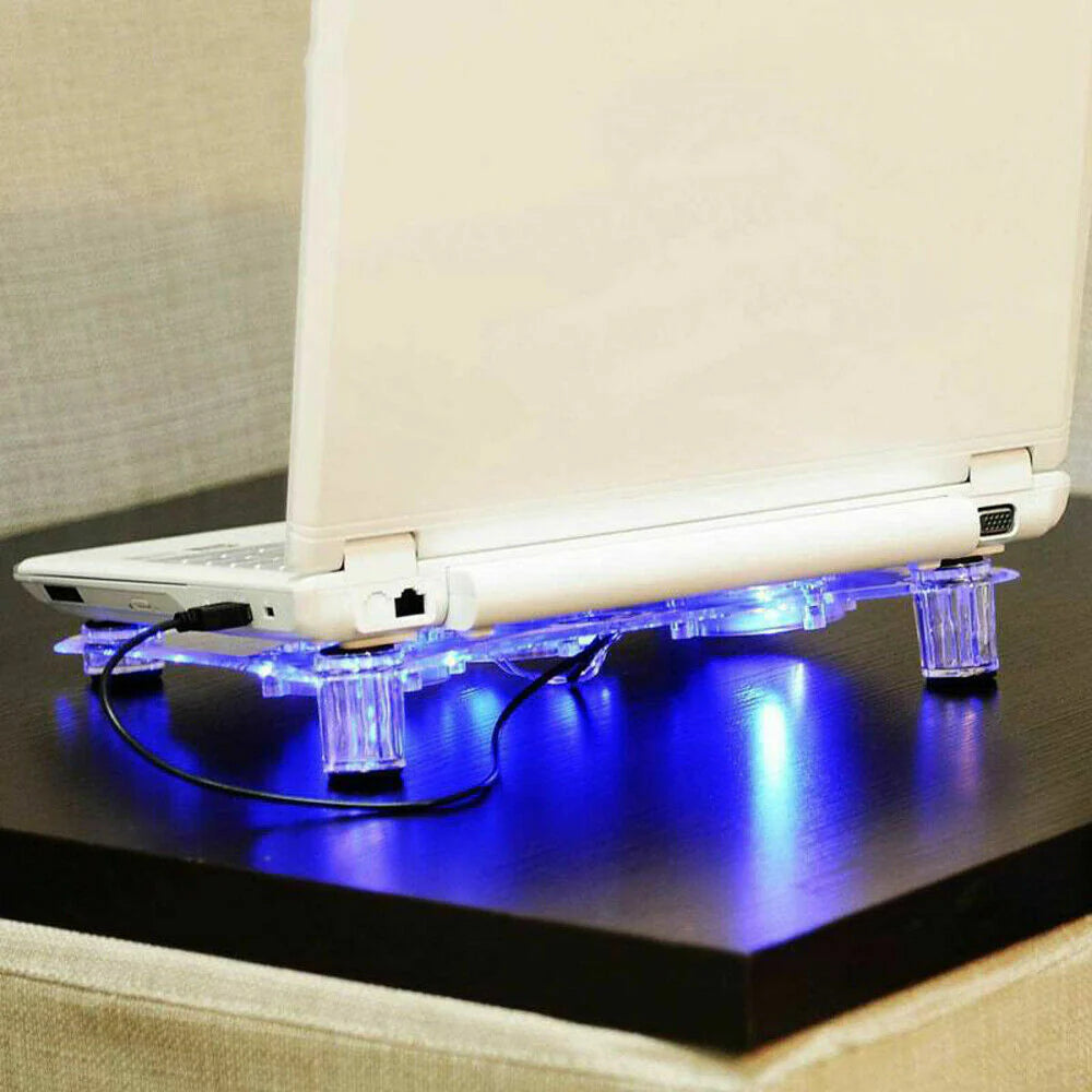 Laptop Cooling Pad with 3 Quiet LED Fans - USB Powered Notebook Stand – image 2