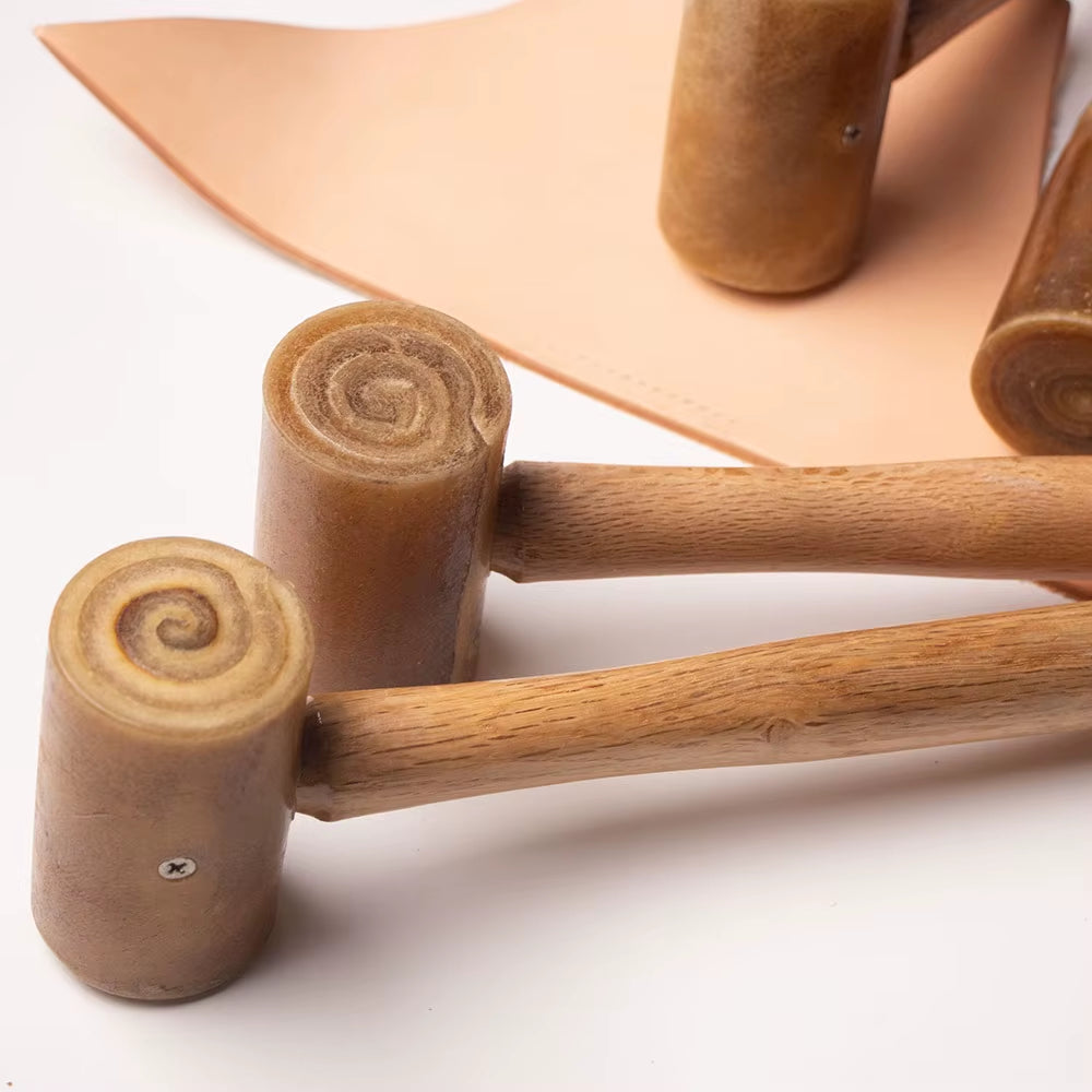 Rawhide Mallet with Wood Handle for Leathercraft Stamping – image 5