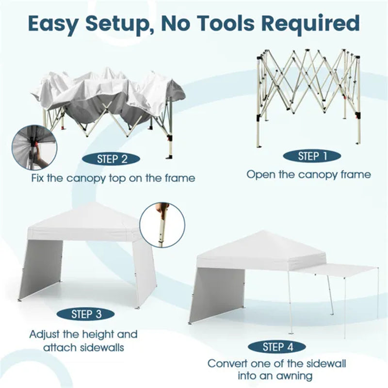 14 x 9.2 ft Pop-Up Canopy Tent with Sidewalls and Awning – image 6