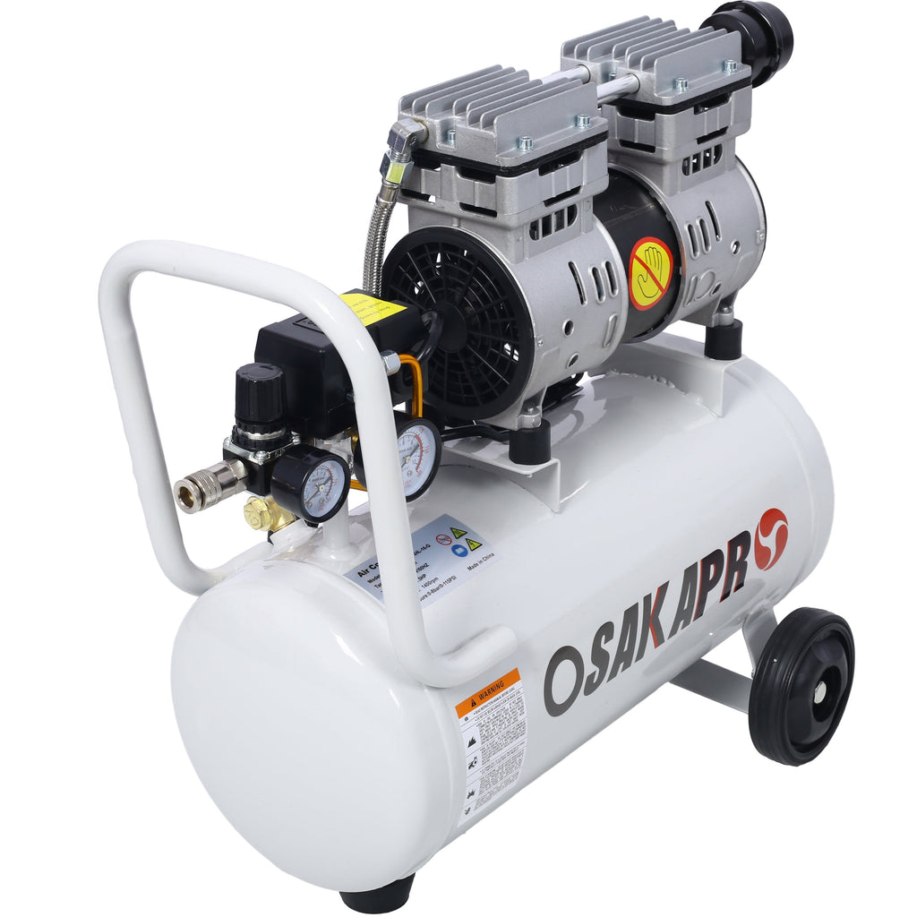 Air Compressor – 8 Gallon 1.5 HP Quiet Oil-Free Shop Compressor