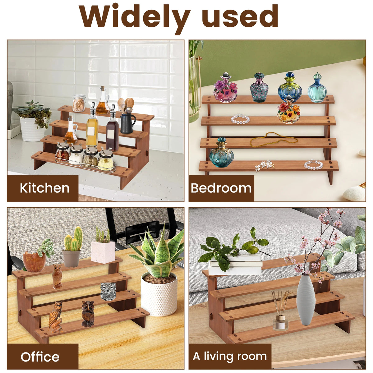 4 Tier Wooden Cupcake Stand, Vintage Dessert Display Stand – image 6
