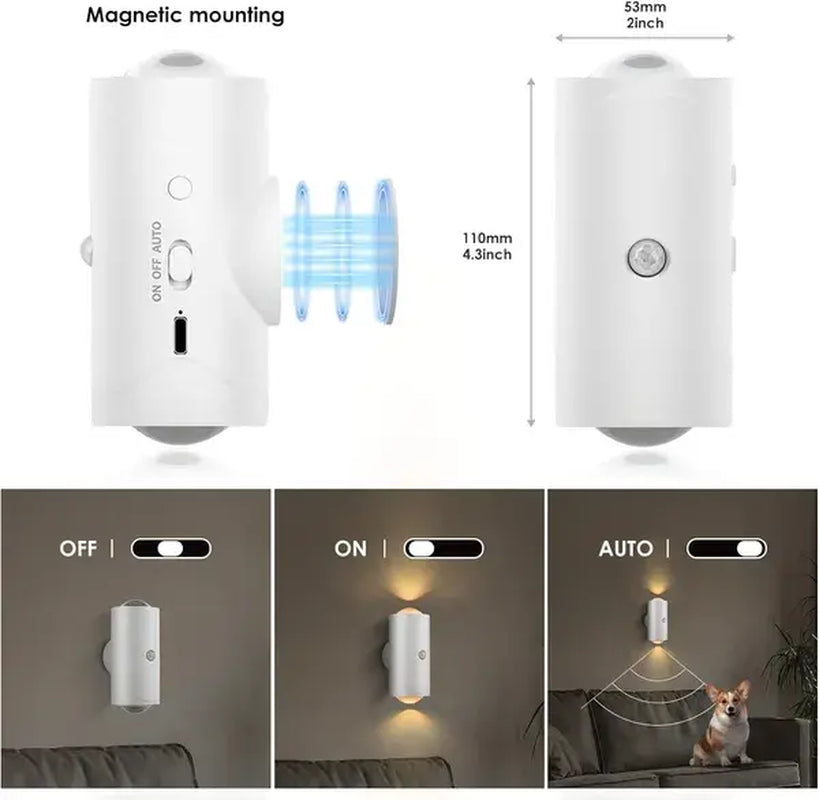 Motion Sensor Night Light, Rechargeable LED Wall Light, 7 Colors – image 5