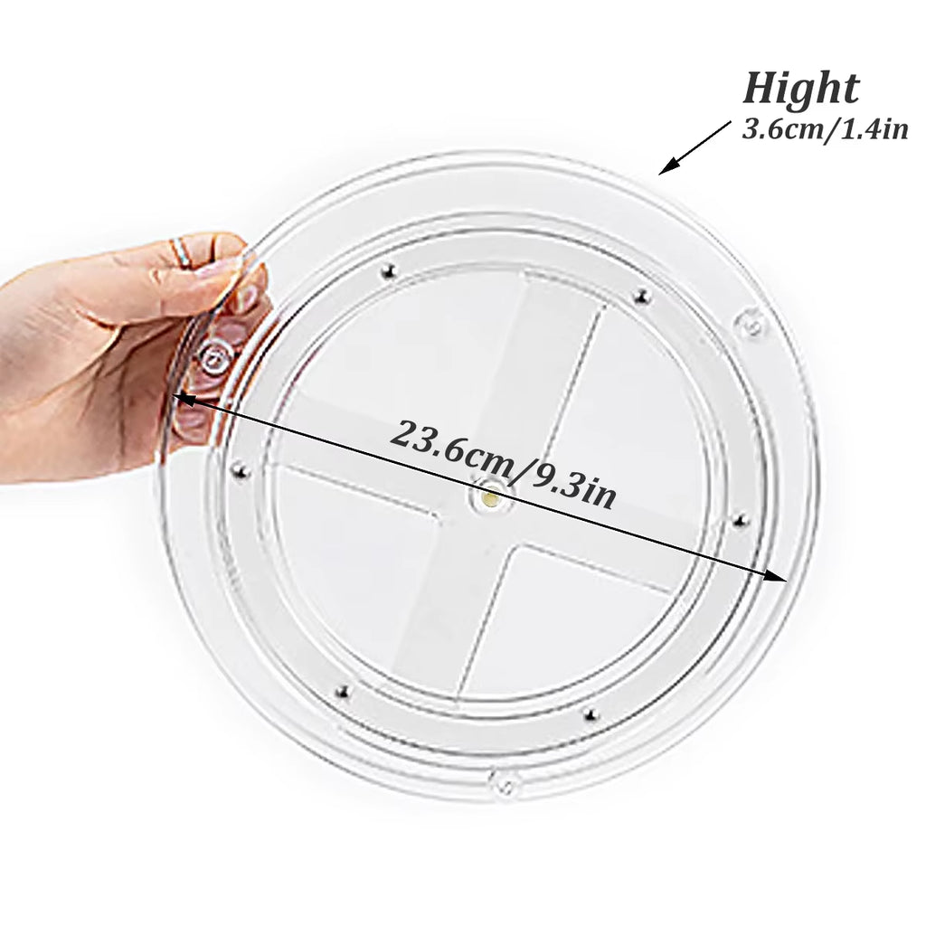 Rotating Turntable Organizer - Clear Spinning Spice & Vanity Tray – image 6