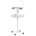 Rolling Parrot Play Stand with Perches, Feed Bowls and Tray – image 1