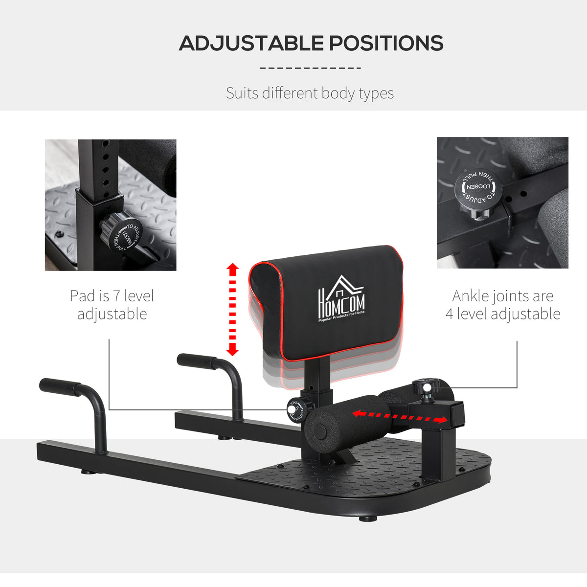Sit Up Bench Machine – 3-in-1 Push Up, Sit Up & Squat Station – image 4