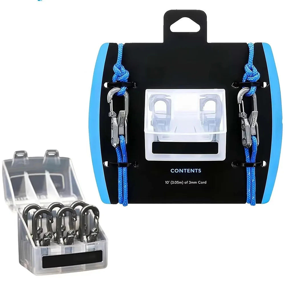 Rope Tensioner Set, Knot-Free Stainless Steel Tie-Down Adjusters