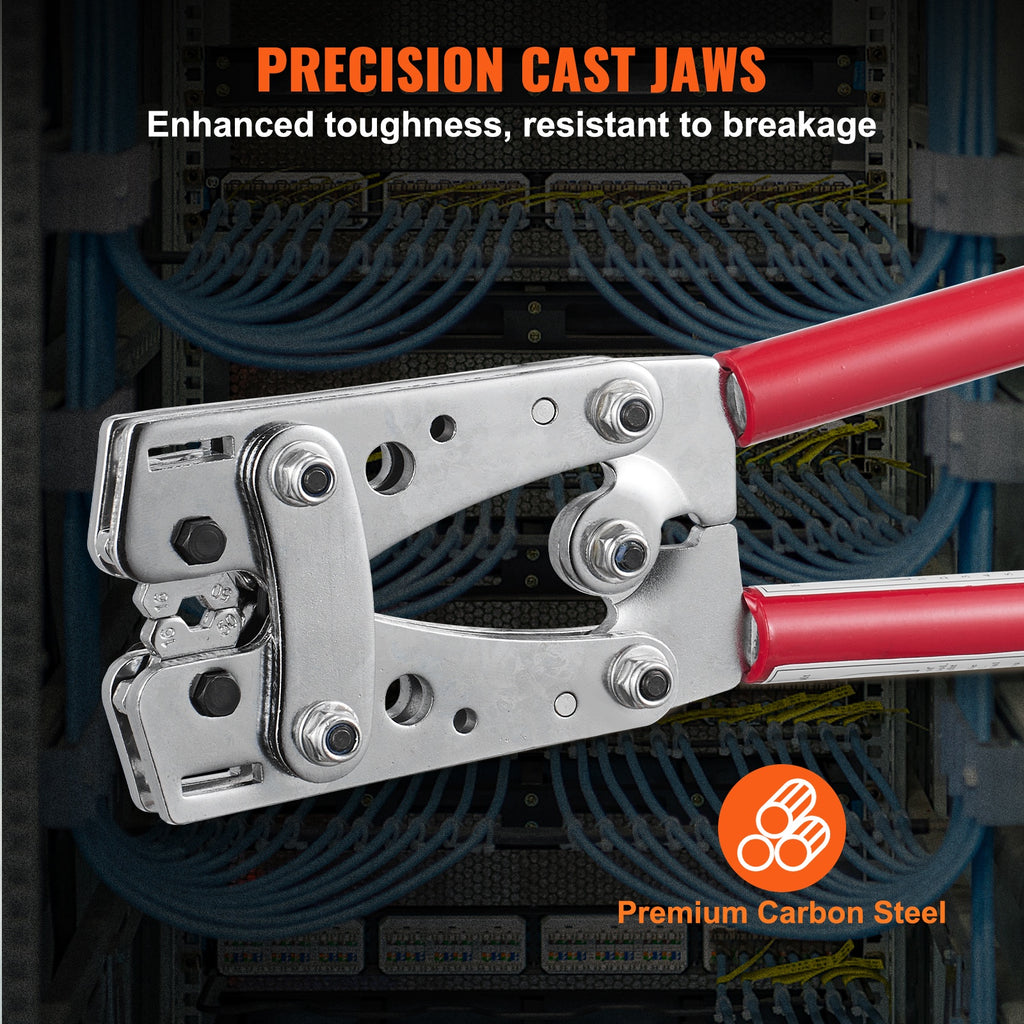 Battery Lug Crimping Tool, AWG 10-1/0 Cable Crimper with Connectors – image 2
