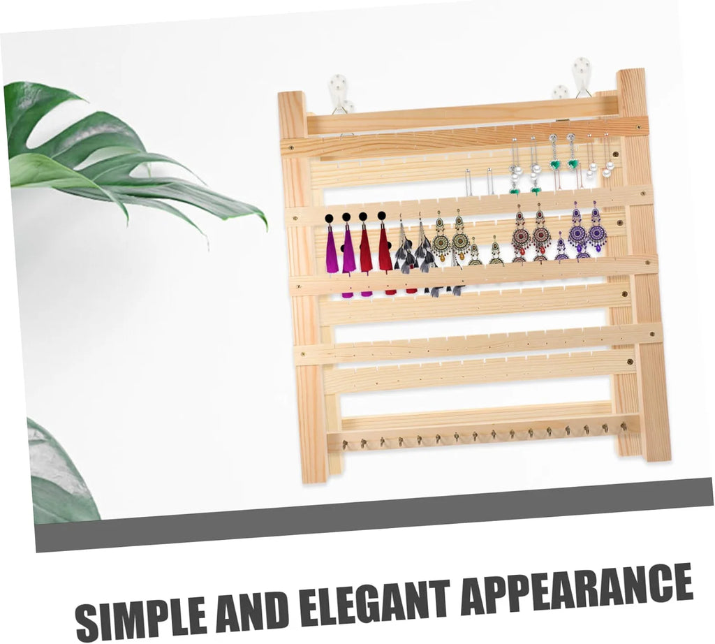 Earring Display Rack – Wall-Mounted Wooden Jewelry Organizer – image 7