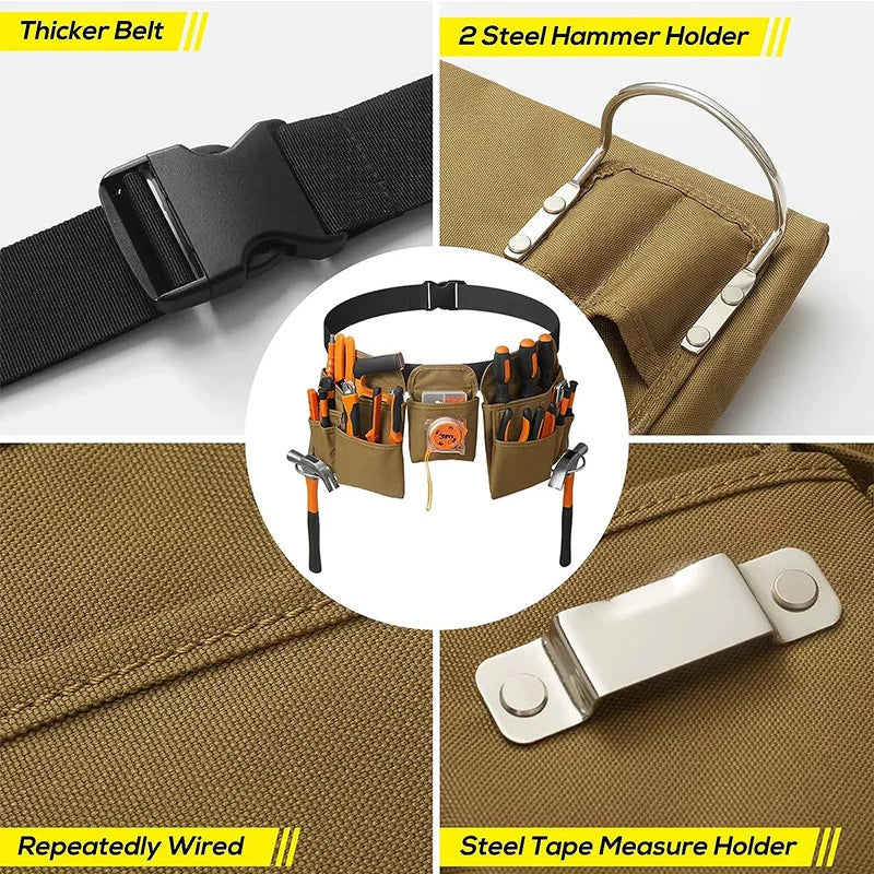 Tool Belt, Adjustable 900D Oxford Cloth with 19 Pockets – image 4