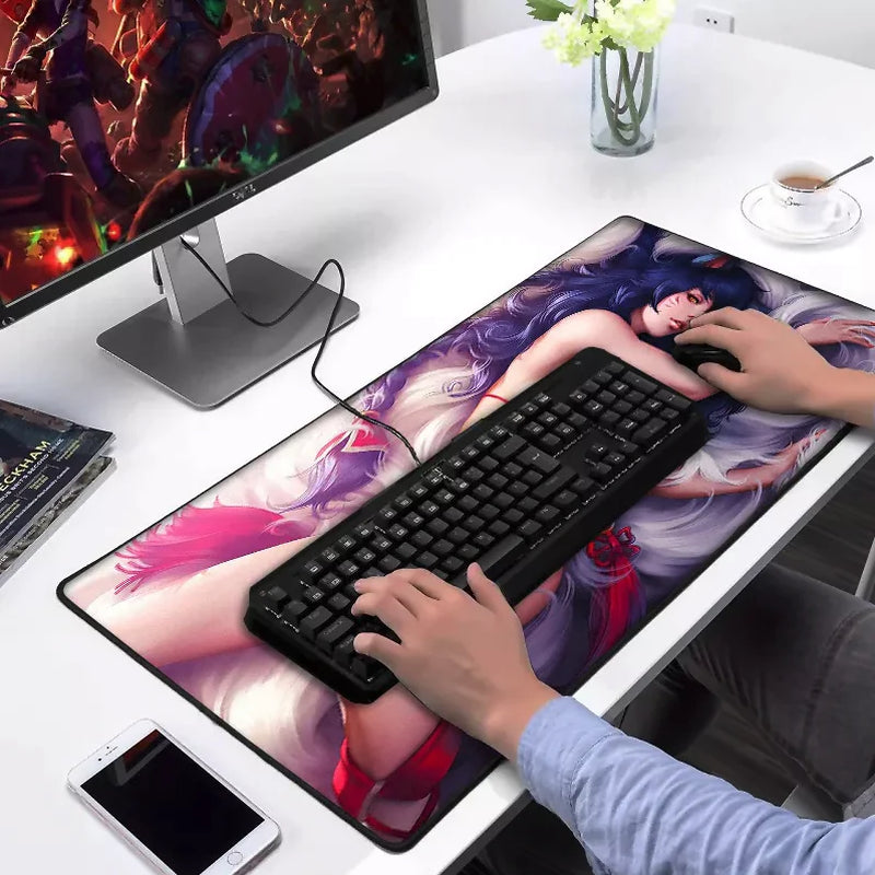 Extended Mouse Pad – 31 x 12 in Desk Mat, Stitched Edge – image 12