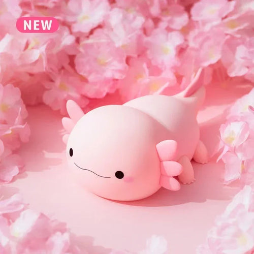 Axolotl Night Light - Silicone Touch Control Nursery Lamp, USB Rechargeable