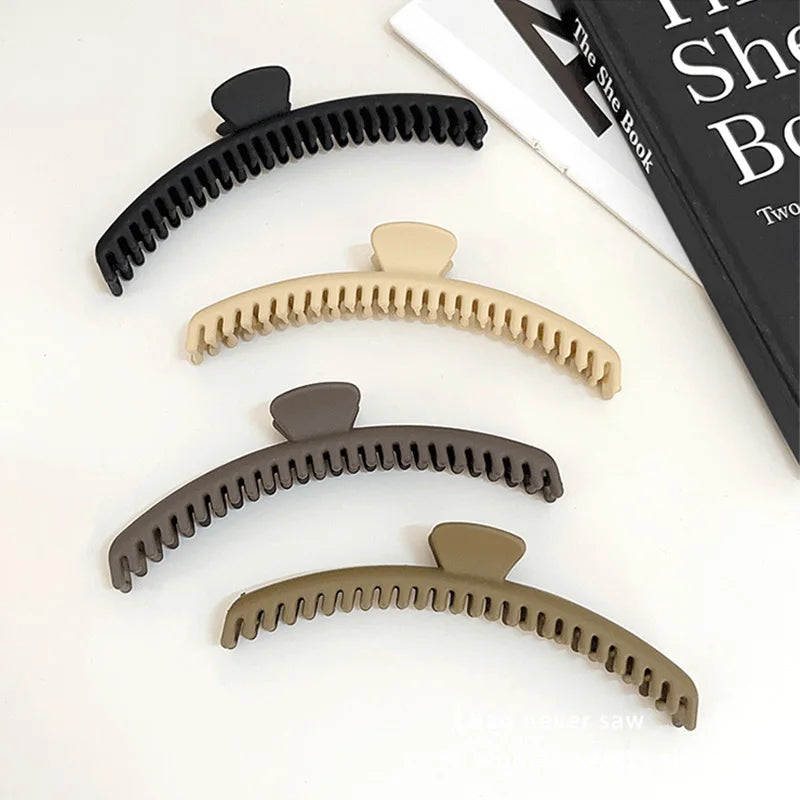 Hair Claw Clip Long Slim Solid Color for Thick Hair – image 7