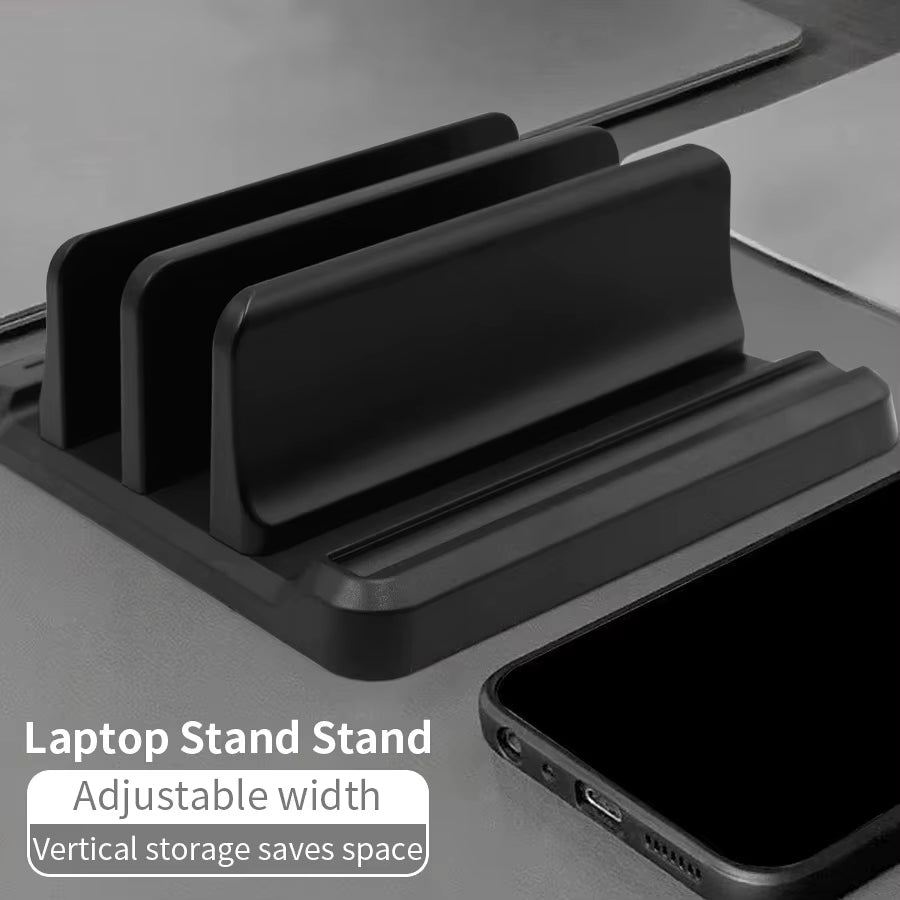 Vertical Laptop Stand - Dual Slot Desk Dock for Laptop and Tablet – image 3