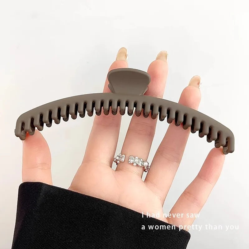Hair Claw Clip Long Slim Solid Color for Thick Hair – image 8