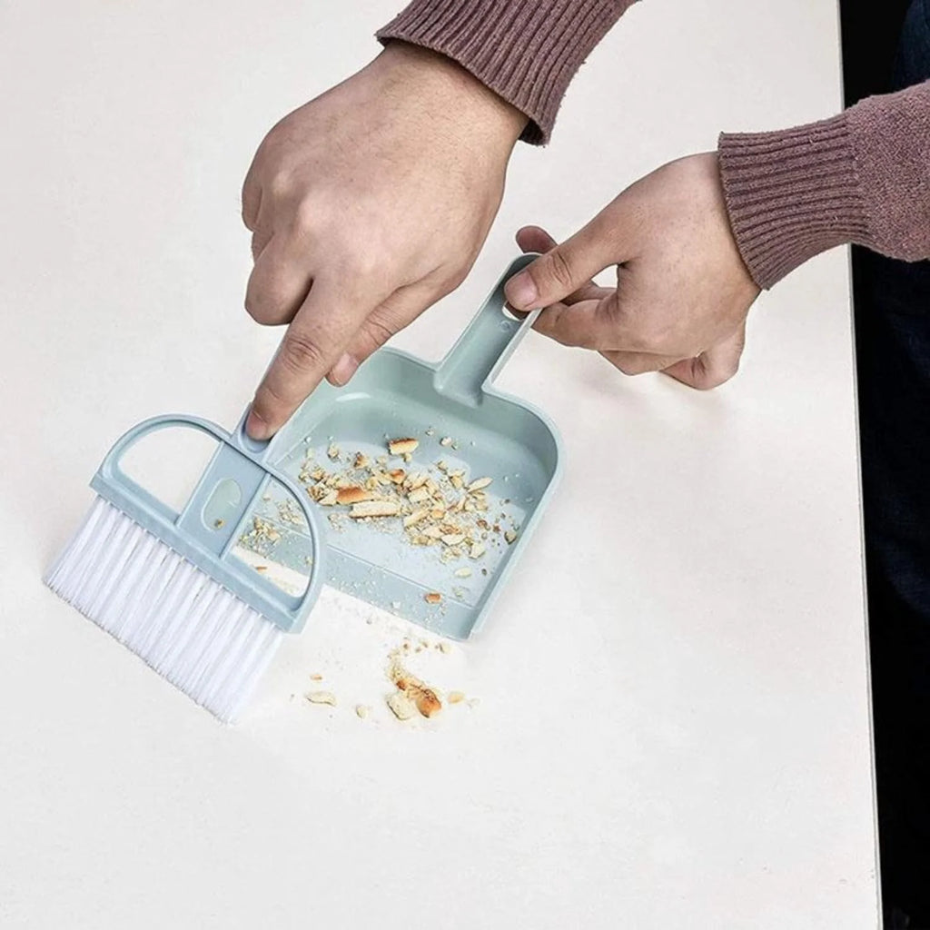 Mini Dustpan and Brush Set - Snap-Together Desktop Hand Broom – image 4