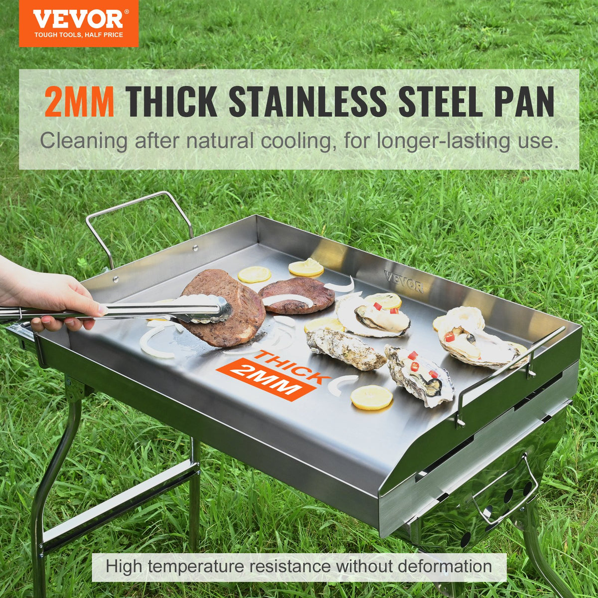 Stove Top Griddle 23.5 x 16 Inch, Pre-Seasoned Double Burner Pan – image 3