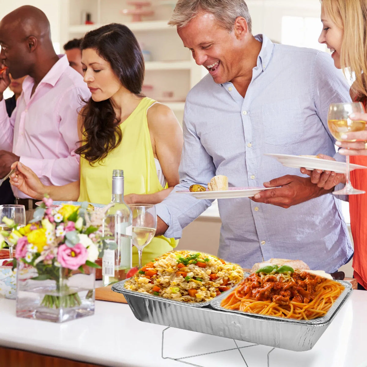 Disposable Chafing Dish Buffet Set, 42 Piece Party Serving Kit – image 3