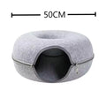 Donut Cat Tunnel Bed – 2-in-1 Plush Play Tunnel for Pets