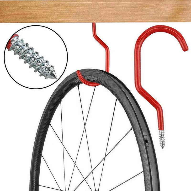 Heavy-Duty Screw-In Bike Hanger Hooks Set – image 2