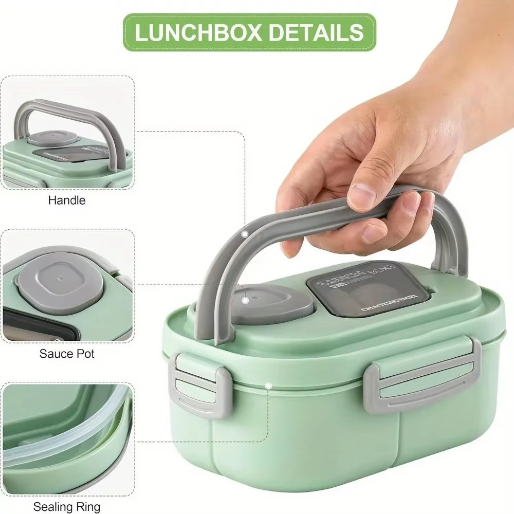 Bento Lunch Box – 40 oz Leakproof 4-Compartment Container – image 7