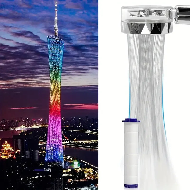 Turbo Fan Handheld Shower Head, 360 Rotating High Pressure Sprayer – image 3