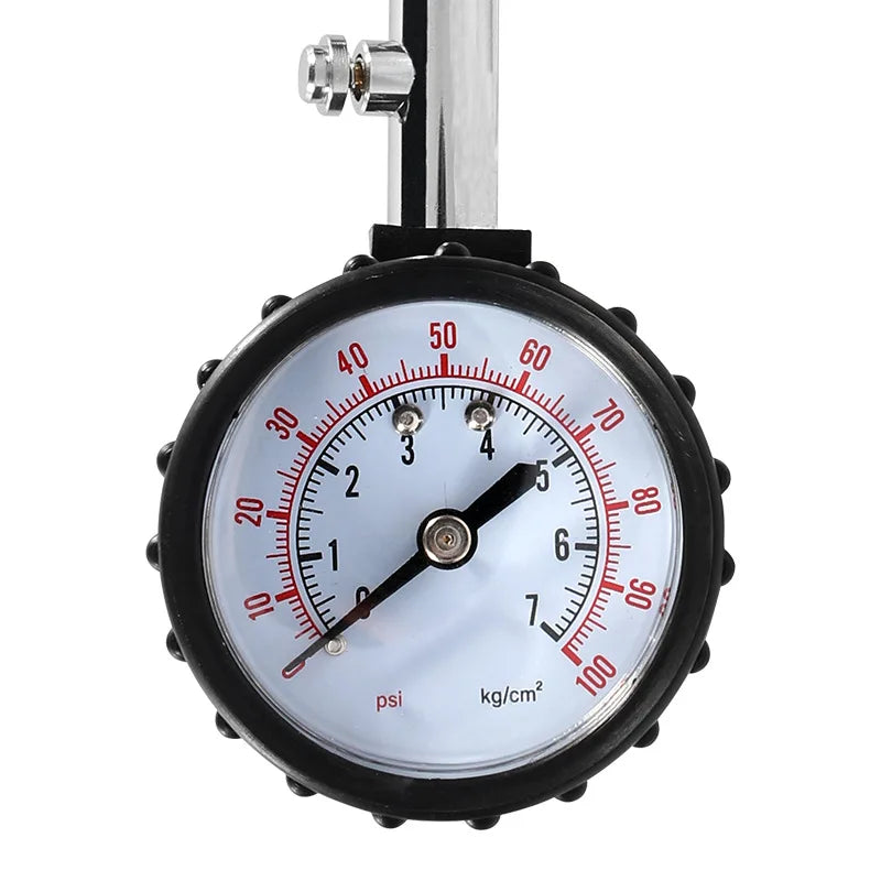 Tire Pressure Gauge 0–100 PSI – Dial Gauge with Hose – image 4